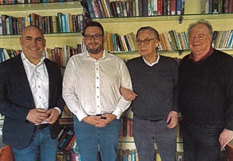 (V.I.) BM Christian Eheim, Fabian Müller, Prof. Dr. Frank Brecht und Prof. Gustav Riickemann